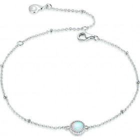 Bamoer Γυναικείο Βραχιόλι Αλυσίδα Bamoer Λευκή Λευκό Οπάλ Πέτρα Ασήμι Ασημί από Ασήμι Bamoer Γυναικείο Βραχιόλι Αλυσίδα Bamoer Λευκή Λευκό Οπάλ Πέτρα Ασήμι Ασημί από Ασήμι