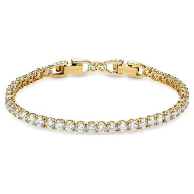 Swarovski Γυναικείο Βραχιόλι Ριβιέρα Tennis Deluxe Medium Επιχρυσωμένο