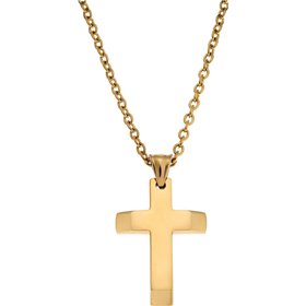 Puppis Σταυρός από Ατσάλι Με αλυσίδα Επιχρυσωμένος