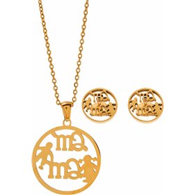 Medisei Σετ Κολιέ / Σκουλαρίκια Dalee Set Mama από Ατσάλι Επιχρυσωμένο Medisei Σετ Κολιέ / Σκουλαρίκια Dalee Set Mama από Ατσάλι Επιχρυσωμένο