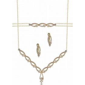 Σετ κοσμημάτων χρυσό 14 καράτια με ζιργκόν