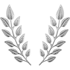 Ασημί Καρφίτσα Πέτου Με Σχέδιο Φύλλο - 2251