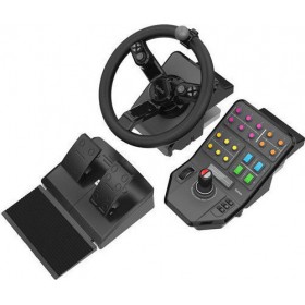 Logitech G Saitek Farm Sim Controller Bundle Τιμονιέρα με Μοχλό Ταχυτήτων και Πετάλια για PC με 900° Περιστροφής Logitech G Saitek Farm Sim Controller Bundle Τιμονιέρα με Μοχλό Ταχυτήτων και Πετάλια για PC με 900° Περιστροφής