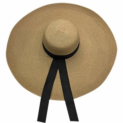 Summertiempo Γυναικείο Ψάθινο Καπέλο Floppy Beige/Black