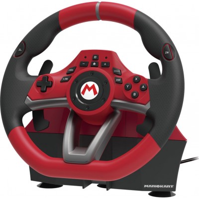 Hori Mario Kart Racing Wheel Pro Deluxe Τιμονιέρα με Μοχλό Ταχυτήτων και Πετάλια για Switch