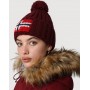 Napapijri Γυναικείος Pom Pom Beanie Σκούφος σε Μπορντό χρώμαΚωδικός: NP0A4FRTR54 