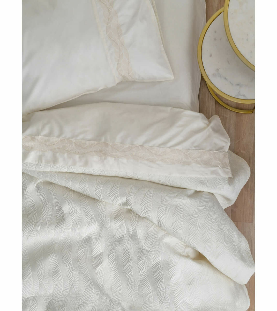 Palamaiki WEL-015 Σετ Νυφικό Κουβερλί 7τμχ Ivory 240x260cm