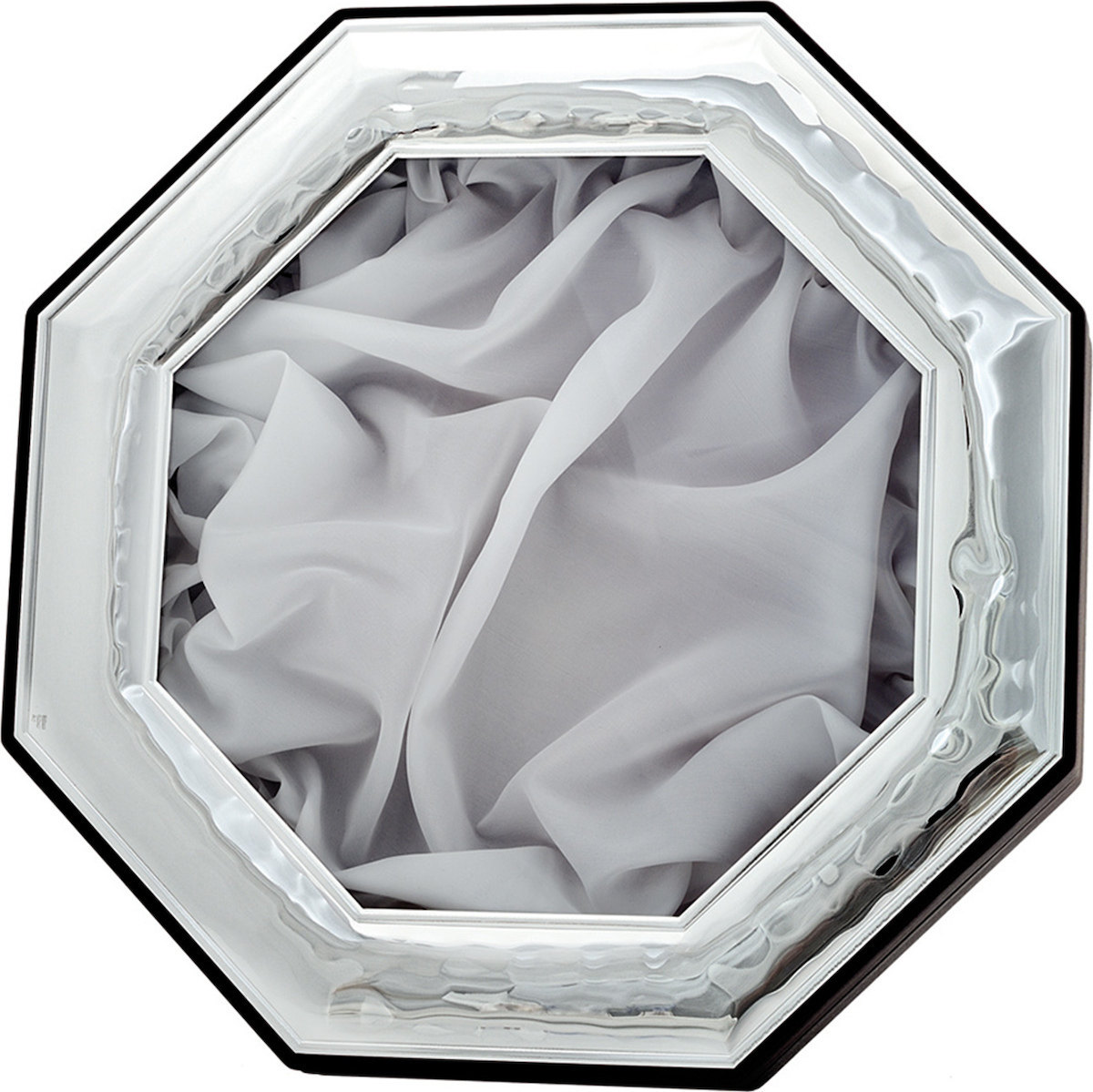 Prince Silvero Στεφανοθήκη Brown Ασημένια Σφυρήλατη Οκτάγωνη 30x30cm