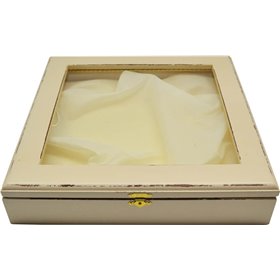 Ankor Στεφανοθήκη Μπεζ Ξύλινη Ντεκαπέ 35x25cm