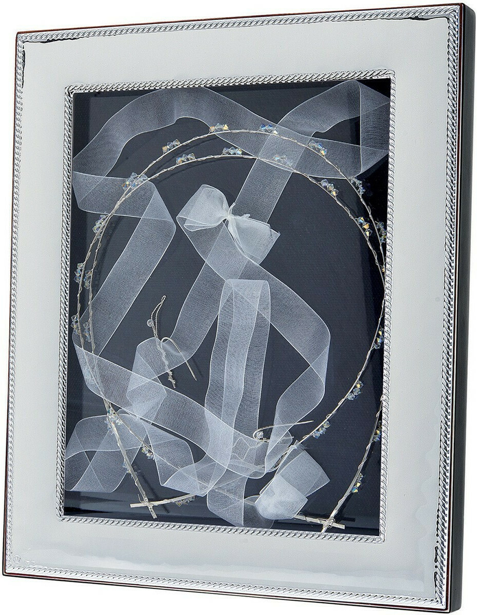 Prince Silvero Στεφανοθήκη Ασημένια 20x25cm