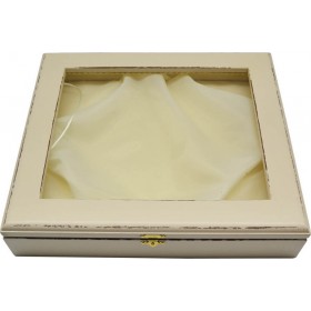 Ankor Στεφανοθήκη Μπεζ Ξύλινη Ντεκαπέ 30x26cm