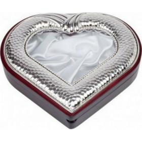 Στεφανοθήκη Σφυρίλατη Καρδιά Επάργυρη