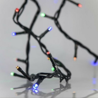 100 Χριστουγεννιάτικα Λαμπάκια LED Πολύχρωμα 8μ σε Σειρά με Πράσινο Καλώδιο και Προγράμματα Bluetooth EurolampΚωδικός: 600-11850