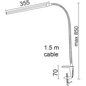 Aca 16055LEDWHC Φωτιστικό Γραφείου LED 5W 4000k Dimmable Ύψους: 85cm με Κλιπ Λευκό Aca 16055LEDWHC Φωτιστικό Γραφείου LED 5W 4000k Dimmable Ύψους: 85cm με Κλιπ Λευκό