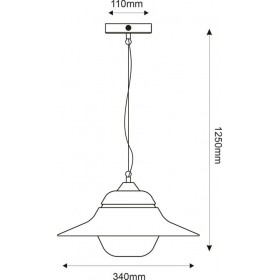 Aca Εξωτερικό Φωτιστικό Οροφής Julie Μαύρο JULIE1PΒΚ