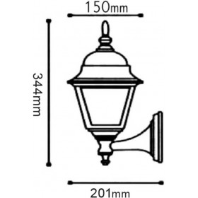 Aca Επιτοίχιο Εξωτερικό Φωτιστικό Μαύρο HI6041B Aca Επιτοίχιο Εξωτερικό Φωτιστικό Μαύρο HI6041B