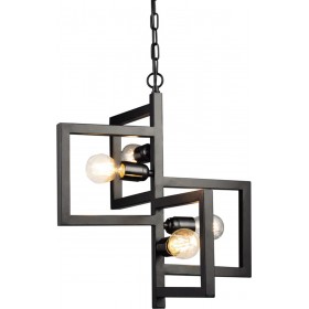 Aca Κρεμαστό Φωτιστικό Μοντέρνο Πολύφωτο ΜαύροΚωδικός: KS14254BK 