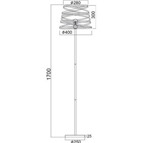 Aca Φωτιστικό Δαπέδου Μαύρο με Ύψος 170cmΚωδικός: KS1538FB  Aca Φωτιστικό Δαπέδου Μαύρο με Ύψος 170cmΚωδικός: KS1538FB