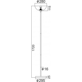 Aca Φωτιστικό Δαπέδου Μαύρο με Ύψος 172cmΚωδικός: KS2026F1BK  Aca Φωτιστικό Δαπέδου Μαύρο με Ύψος 172cmΚωδικός: KS2026F1BK