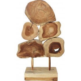 Alphab2b Διακοσμητικό Χώρου από Ξύλο Φυσικό 35x9x56cm