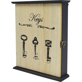 Ankor Κλειδοθήκη Τοίχου Ξύλινη Keys Μαύρη 22.5x6x26.5cm Ankor Κλειδοθήκη Τοίχου Ξύλινη Keys Μαύρη 22.5x6x26.5cm