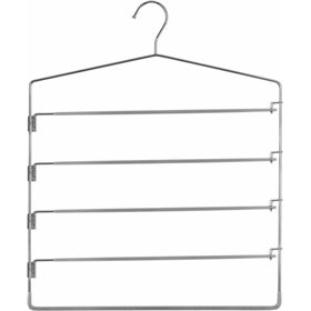 Aria Trade Κρεμάστρα Ντουλάπας για Παντελόνια Μεταλλική σε Ασημί Χρώμα AT000187