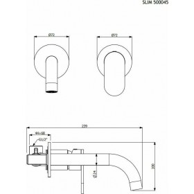 Armando Vicario Slim 500045-100 Νιπτήρα Χρωμέ Armando Vicario Slim 500045-100 Νιπτήρα Χρωμέ