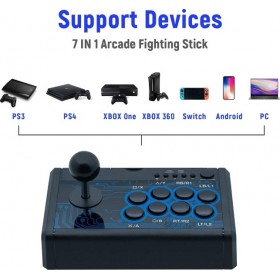 Dobe Χειριστήριο 7 in 1 Mini Arcade Fighting Stick for PS4/PS3/Xbox One/Xbox 360/Nintendo Switch/Android/Windows PC Joystick Dobe Χειριστήριο 7 in 1 Mini Arcade Fighting Stick for PS4/PS3/Xbox One/Xbox 360/Nintendo Switch/Android/Windows PC Joystick