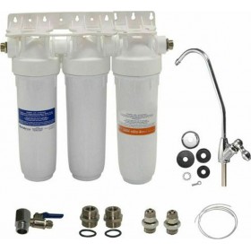 Atlas Filtri Dp Συσκευή Φίλτρου Νερού Κάτω Πάγκου / Κεντρικής Παροχής Τριπλή με Βρυσάκι ½" 15028