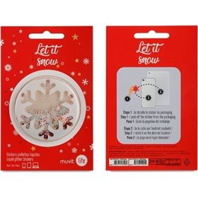 Muvit Life Sticker Snowflake Κόκκινο
