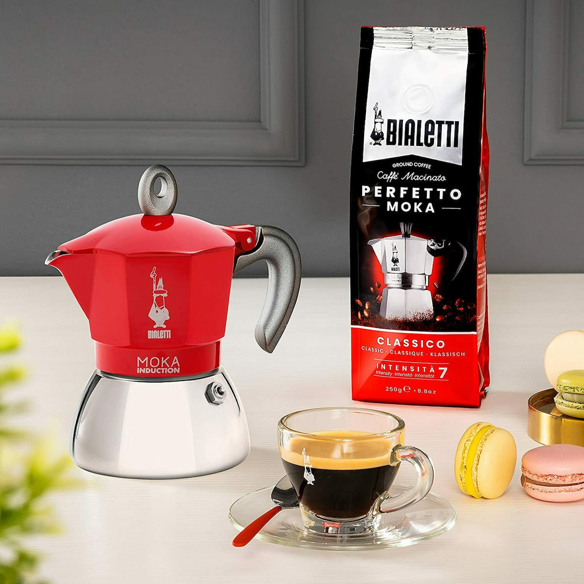 Bialetti Moka Induction Μπρίκι Espresso 4cups Κόκκινο