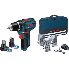 Bosch GSR 12V-15 Δραπανοκατσάβιδο Μπαταρίας 12V 1x4Ah &amp 1x2Ah