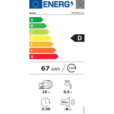 Bosch SPV6EMX11E Πλήρως Εντοιχιζόμενο Πλυντήριο Πιάτων με Wi-Fi Π44.8xΒ55xY81.5εκ.