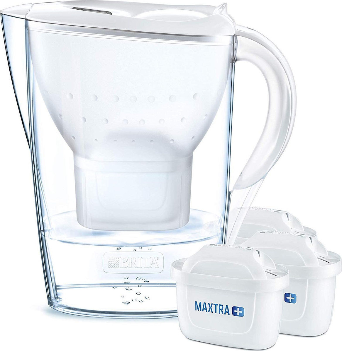 Brita Marella Cool Κανάτα Σερβιρίσματος Πλαστική Λευκή με Φίλτρο Maxtra+ και 3 Ανταλλακτικά Φίλτρα 2400mlΚωδικός: 1025959 