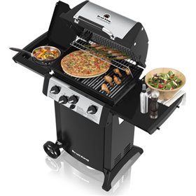 Broil King Ψησταριά Υγραερίου Μαντεμένια Σχάρα με 3 Εστίες και Πλαϊνό Μάτι Gem 340 Black 814-163 Broil King Ψησταριά Υγραερίου Μαντεμένια Σχάρα με 3 Εστίες και Πλαϊνό Μάτι Gem 340 Black 814-163