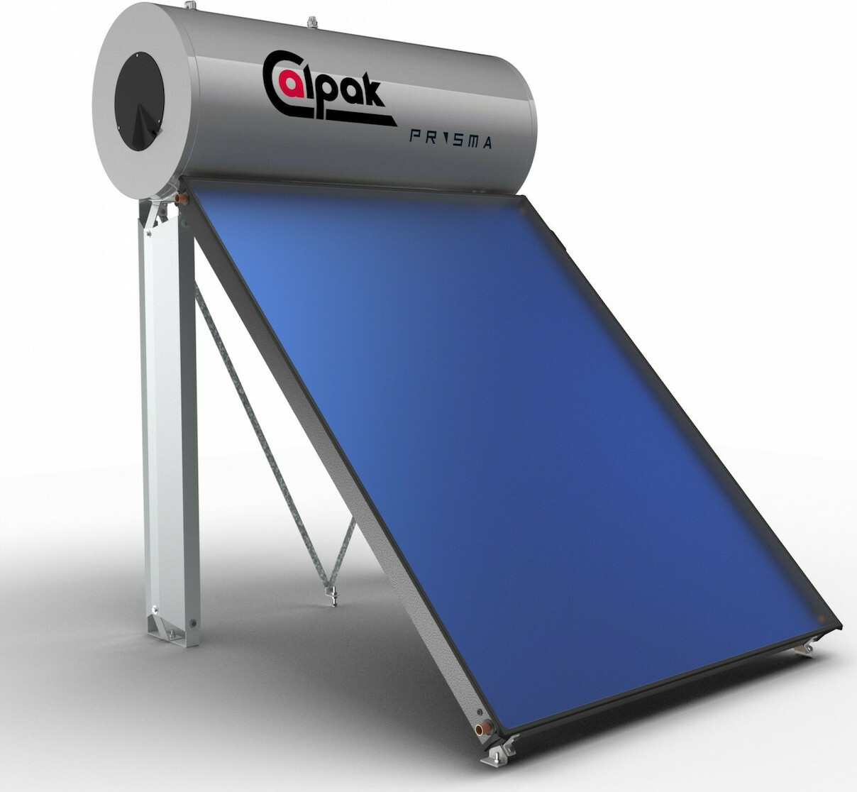 Calpak Prisma 200lt/2.5m² Glass Διπλής Ενέργειας