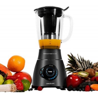 Cecotec Power Black Titanium 1800 Smart Μπλέντερ για Smoothies με Γυάλινη Κανάτα 2.1lt 1800Watt Μαύρο