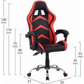 HomeMarkt HM1155.01 Καρέκλα Gaming Δερματίνης Μαύρη HomeMarkt HM1155.01 Καρέκλα Gaming Δερματίνης Μαύρη