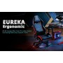 Eureka Ergonomic GC01 Καρέκλα Gaming Δερματίνης με Ρυθμιζόμενα Μπράτσα Μαύρη