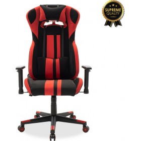 Pakoworld Bottas Καρέκλα Gaming Δερματίνης με Ρυθμιζόμενα Μπράτσα Μαύρο/Κόκκινο Pakoworld Bottas Καρέκλα Gaming Δερματίνης με Ρυθμιζόμενα Μπράτσα Μαύρο/Κόκκινο