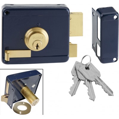 Domus Κλειδαριά Ασφαλείας Κουτιαστή με Αντίκρυσμα Δεξιά 96250R Μπλε