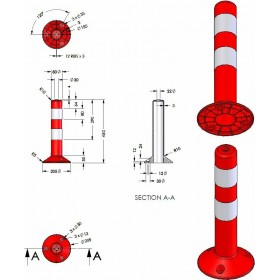 Doorado PARK-DH-FP-1-45 Πλαστικό Κολωνάκι Απλό 45cm