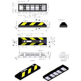 Doorado PARK-DH-PB-4 Ενισχυμένο Ανακλαστικό Μονό Στοπ Τροχού 55cm
