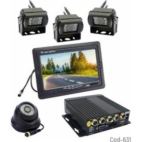 DVR KIT + 4 Κάμερες + Οθόνη για Φορτηγό/Λεωφορείο Περιλαμβάνει Cab 6133