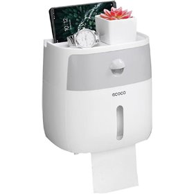 Ecoco E1804 Χαρτοθήκη Επιτοίχια Πλαστική Λευκή