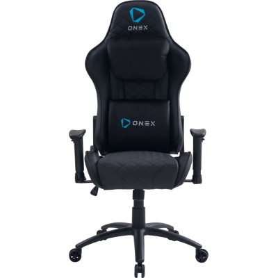 Eureka Ergonomic GX330-B Καρέκλα Gaming Δερματίνης με Ρυθμιζόμενα Μπράτσα Μαύρη