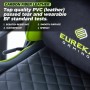 Eureka Ergonomic GX330-B Καρέκλα Gaming Δερματίνης με Ρυθμιζόμενα Μπράτσα Μαύρη