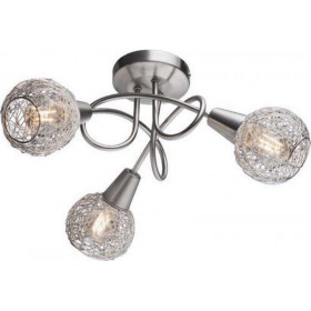 Elmark Μεταλλική Πλαφονιέρα Οροφής ΑσημίΚωδικός: 955JULIE3R  Elmark Μεταλλική Πλαφονιέρα Οροφής ΑσημίΚωδικός: 955JULIE3R