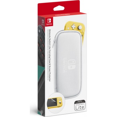 Nintendo Switch Lite Carrying Case &amp Screen Protector White