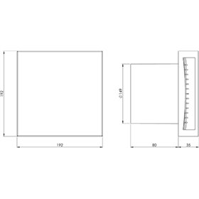 Europlast EET150i Επιτοίχιος Εξαεριστήρας Μπάνιου 150mm Inox